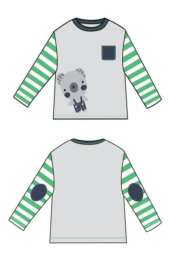 長袖衫款式圖-童裝設(shè)計(jì)-服裝設(shè)計(jì)